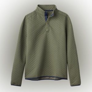Rhone Gramercy 1/4 Snap Up Quilted Pullover Green Medium